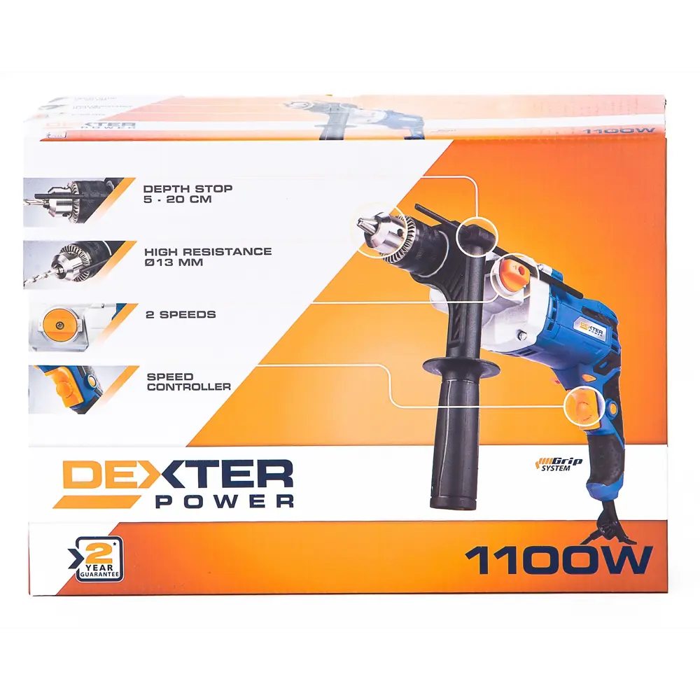 Дрель ударная Dexter Power PC1100DID, 1100 Вт STLM-2167588 - Вид №6