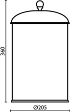 FS916 Ведро мусорное в ванную, объём: 8 л bagno&associati FOLIE Bagno & Associati - Вид №1