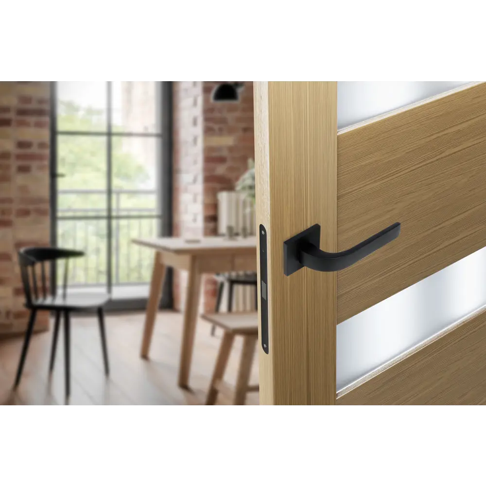 Дверные ручки Edson EDS-126H-Q2 на розетке, черные 85170402 STLM-0059397 - Вид №8