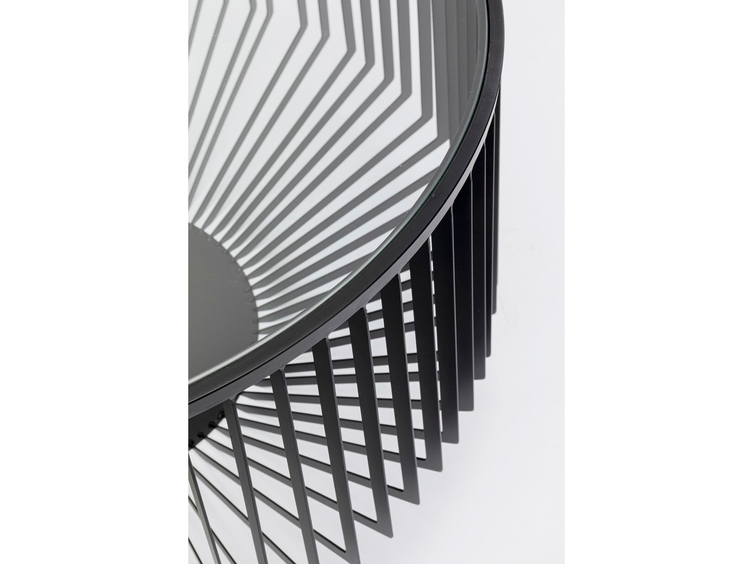 Круглый журнальный столик из стали и стекла KARE Design CORINNE ARCH-00124471 - Вид №2