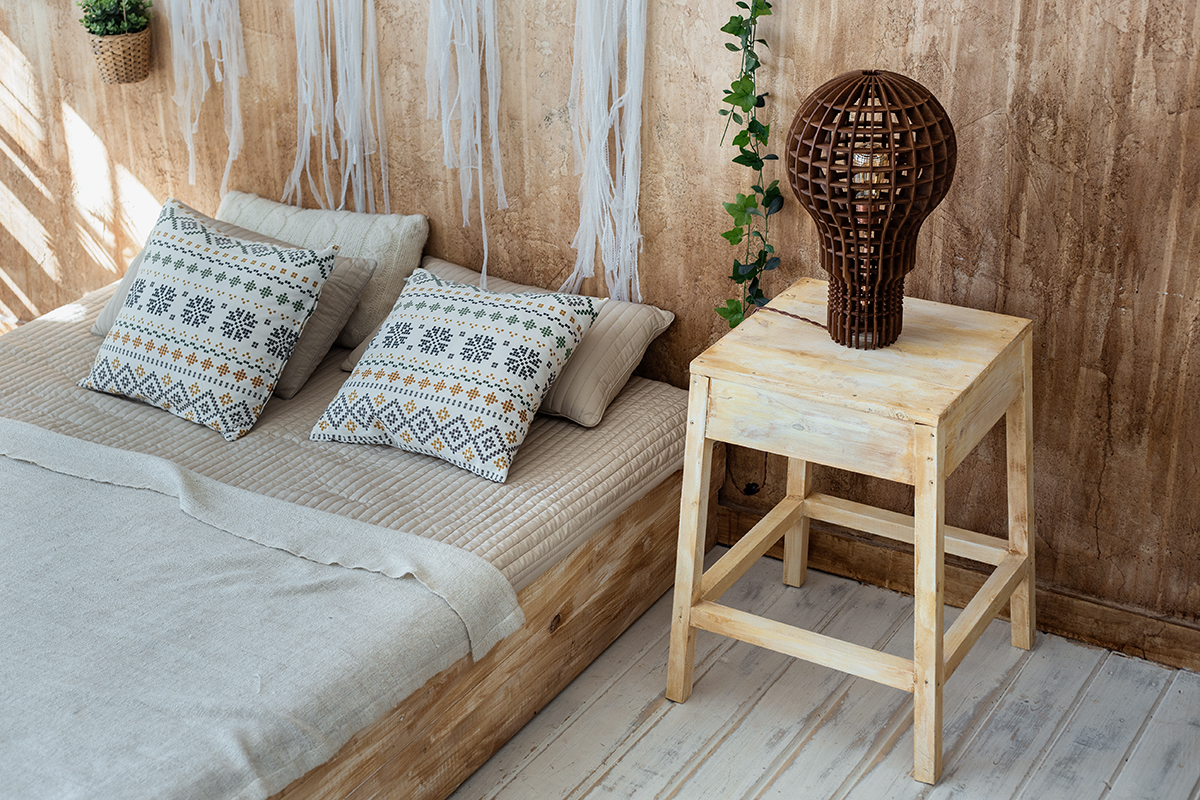 Напольная лампа Лампочка Ильича Тёмное дерево S0011 ALBERO НЕОБЫЧНЫЕ 015991 Бежевый  - Вид №3