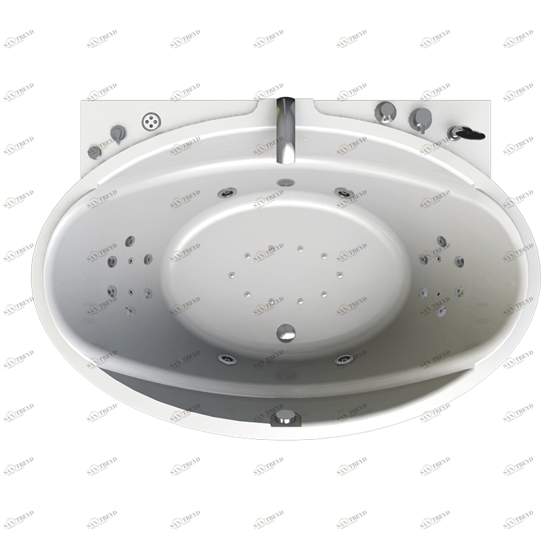 Гидромассаж "Спортивный Chrome" на ванну Лагуна (двигатель 1500 Вт, система "Turbo-pool", миниджет Релакс - 4 шт., джет Релакс - 12 шт., джет Магнус, Линц - 4 шт.) Radomir 1-65-2-0-3-026