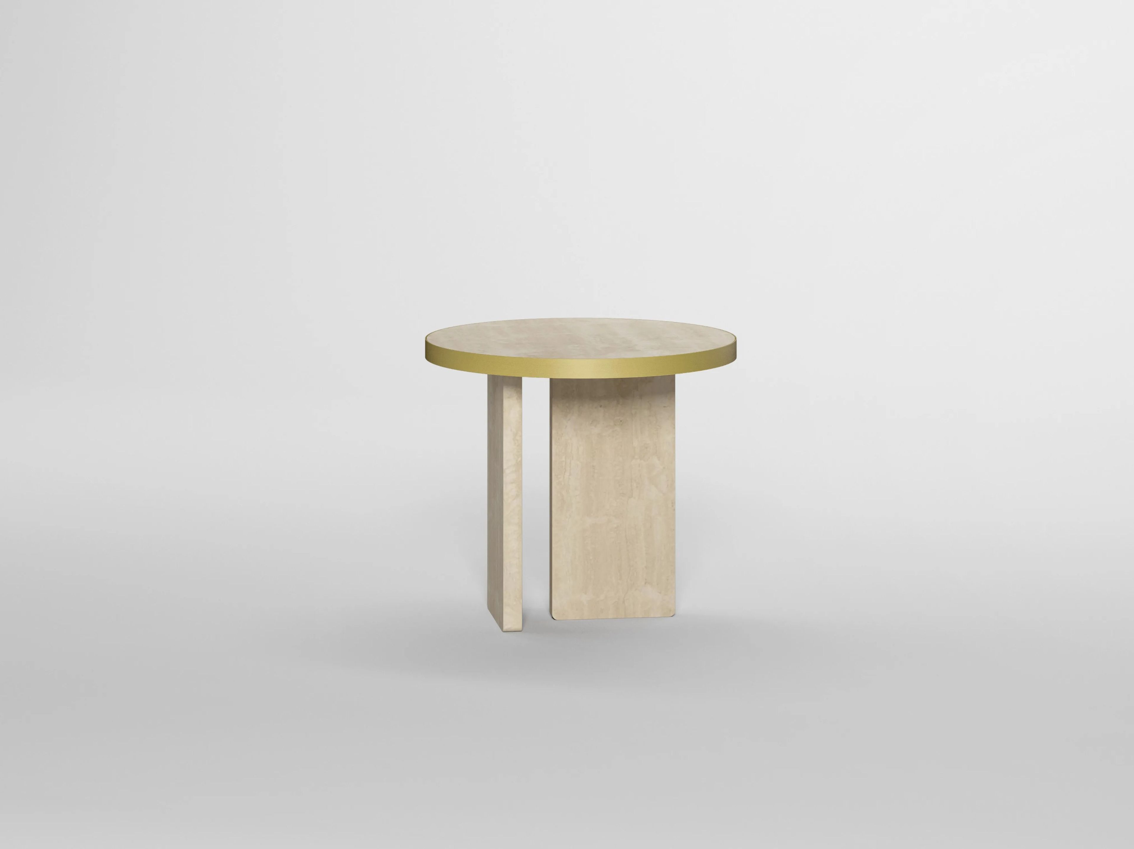 Травертин круглый журнальный столик Davani Purity ARCH-00027089 - Вид №22