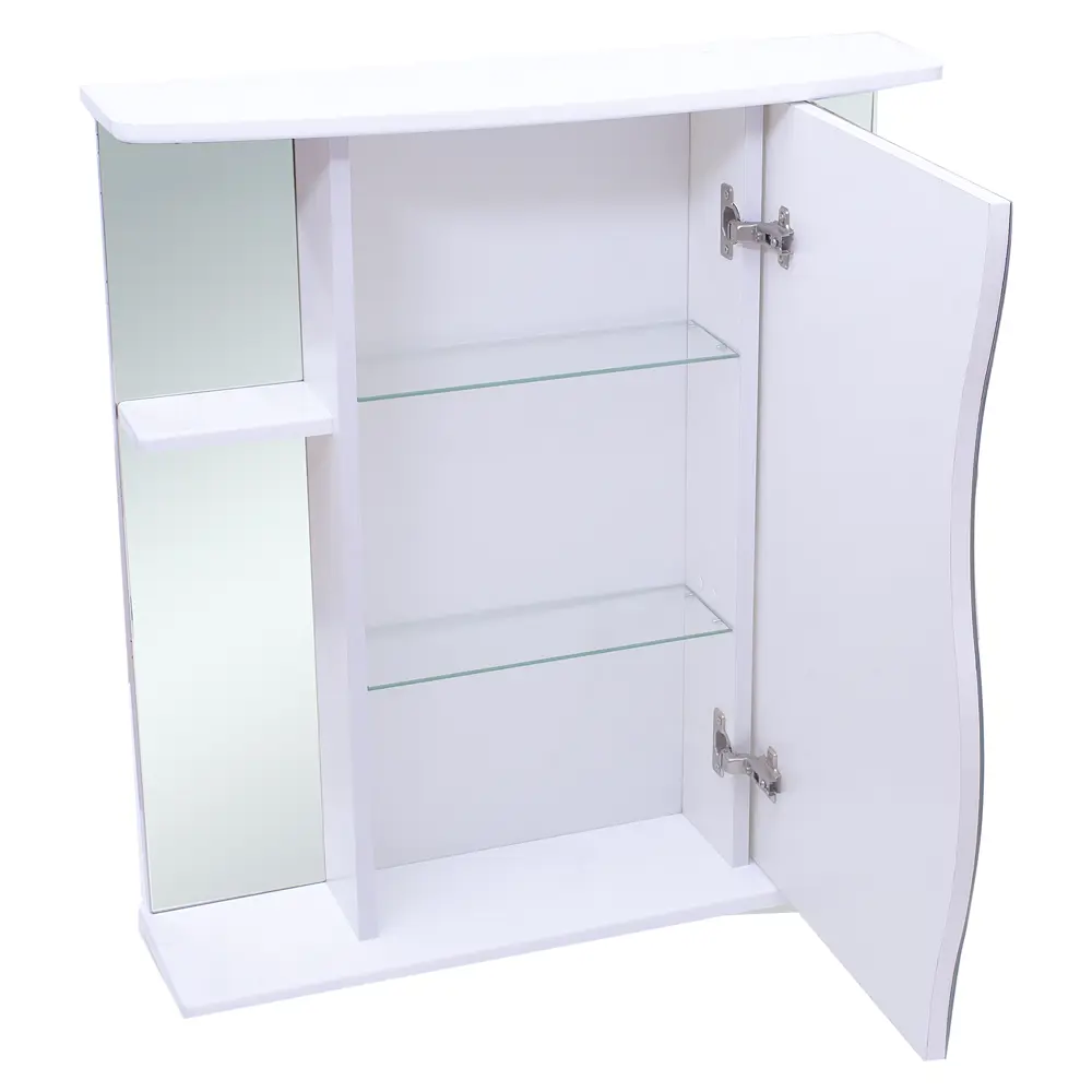 Шкаф зеркальный «Волна» 70 см цвет белый Santreyd STLM-2150454 - Вид №2