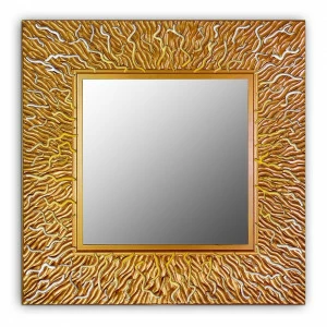 Квадратное зеркало настенное бронза CORAL IN SHAPE CORAL 00-3860097 Бронза