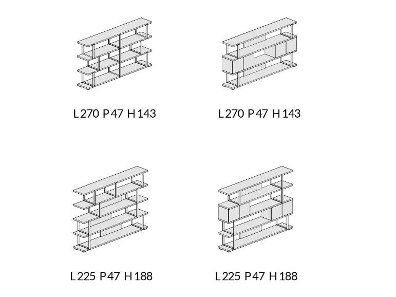 Деревянный и металлический офисный книжный шкаф About Office йога ARCH-00088868 - Вид №5