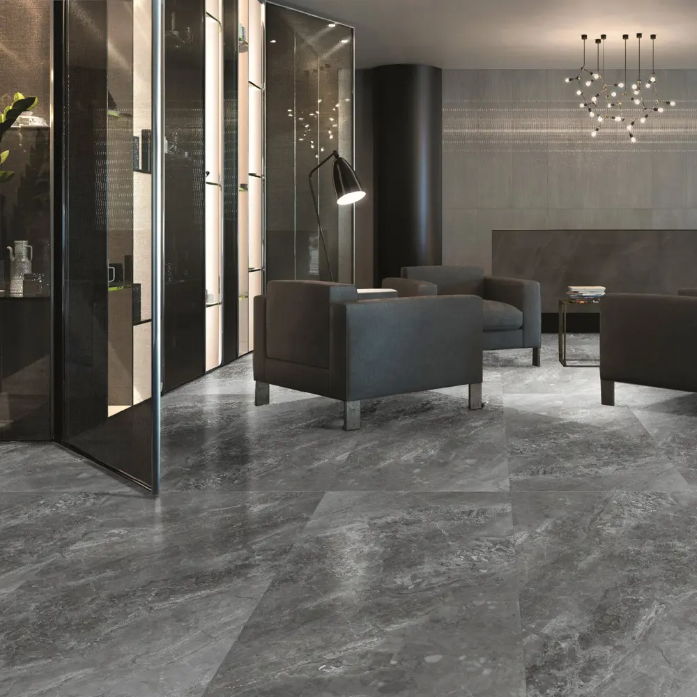 Керамогранит CONCOR Dark Grey 60x120 см для интерьера и фасадов 89356607 STLM-1427562