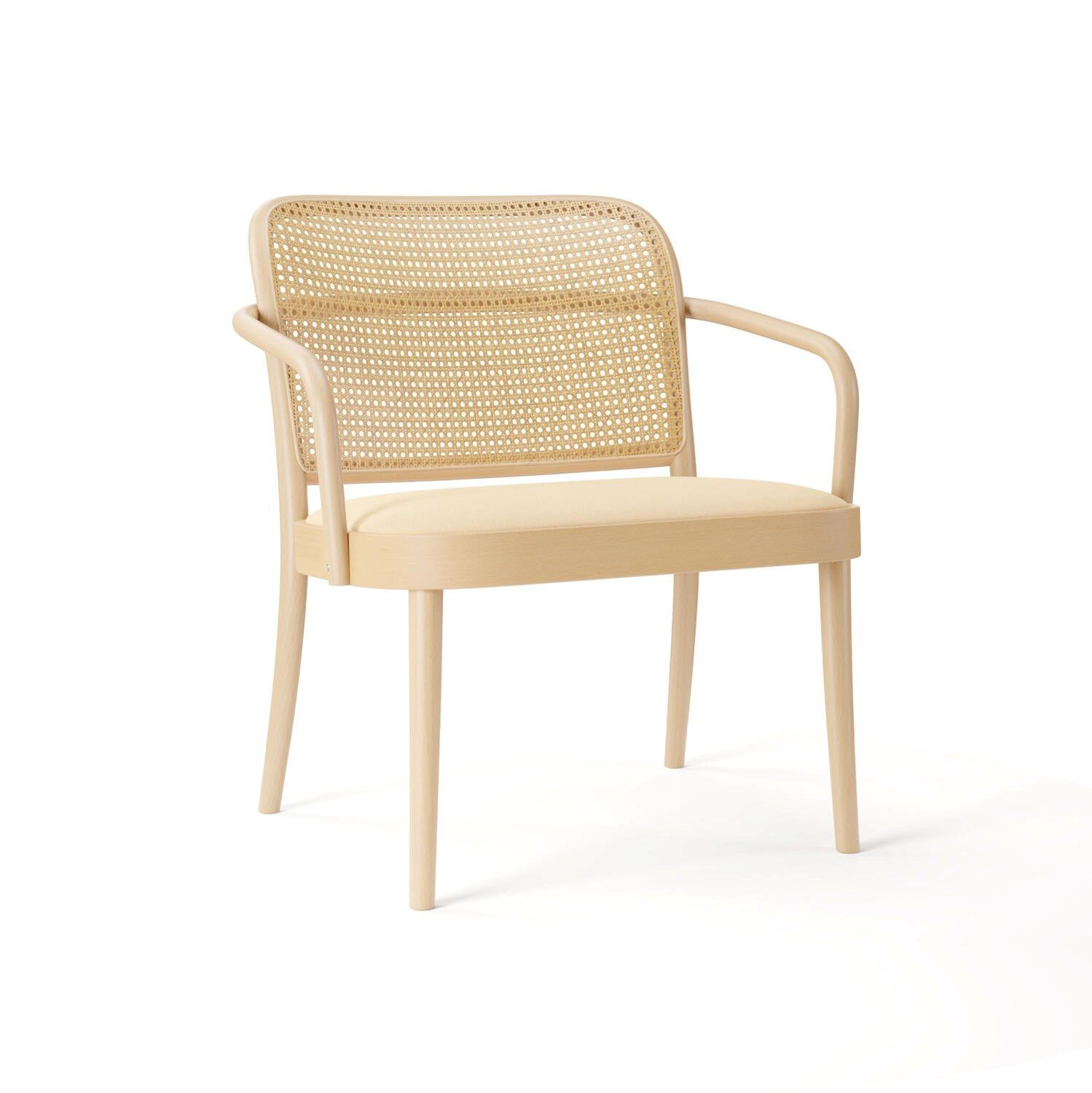 Венское соломенное кресло с подлокотниками с мягким сиденьем TON 811 ARCH-00053487 - Вид №8