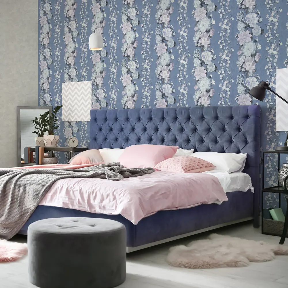 Обои флизелиновые Wall Decor Клэр синие 1.06 м 75073-65 STLM-2064551 - Вид №3