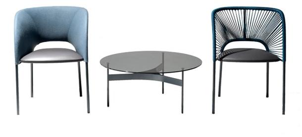 Moroso Стул с подлокотниками и тканой спинкой Yumi sun-id-1442694 - Вид №1