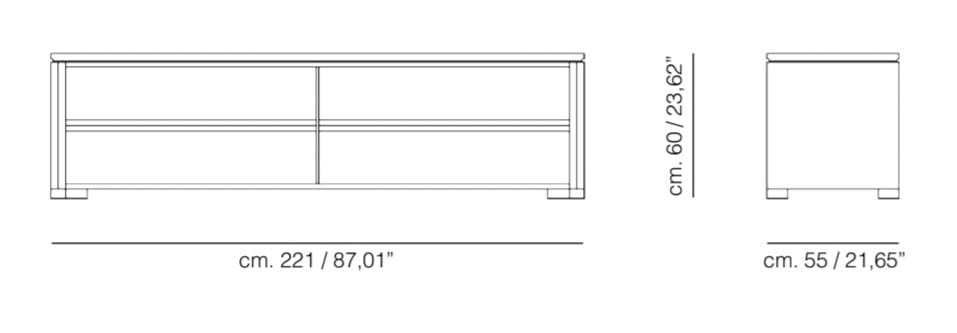 Эвкалипт ТВ шкаф с ящиками Mantellassi 1926 Геркулес ARCH-00079890 - Вид №5