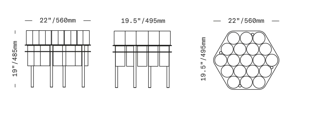 Журнальный столик из дутого стекла и латуни SkLO FIELD 19 ARCH-00024742 - Вид №2