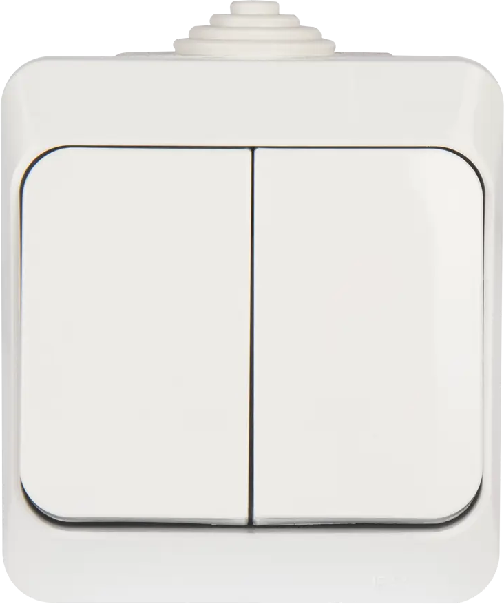 Выключатель влагозащищённый SYSTEME ELECTRIC Этюд с двумя клавишами 12513348