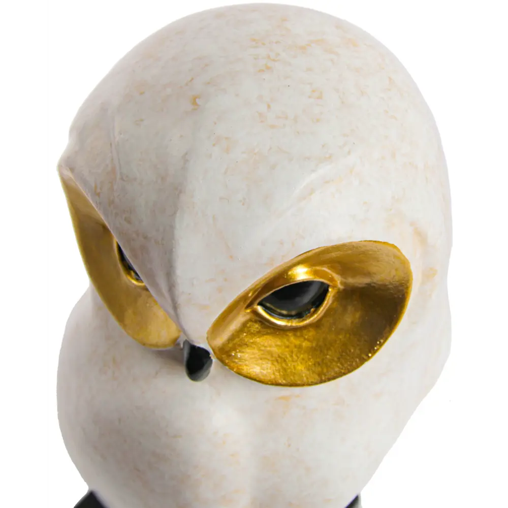 Статуэтка Сова бело-золотая пластик 27 см Santreyd STLM-2090852 - Вид №2