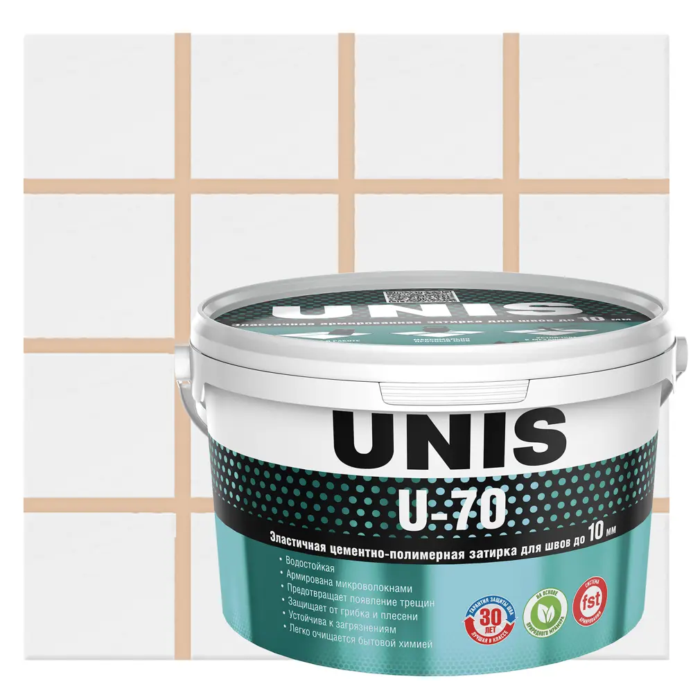 Затирка цементно-полимерная U-70 цвет карамель 2 кг Unis STLM-2058389