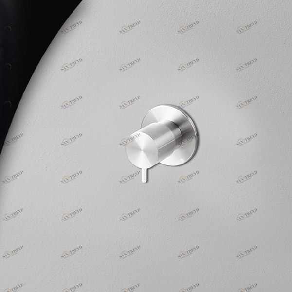 Запорный вентиль глянцевая сталь с белой ручкой Toki Radomonte TKI50LCIL21