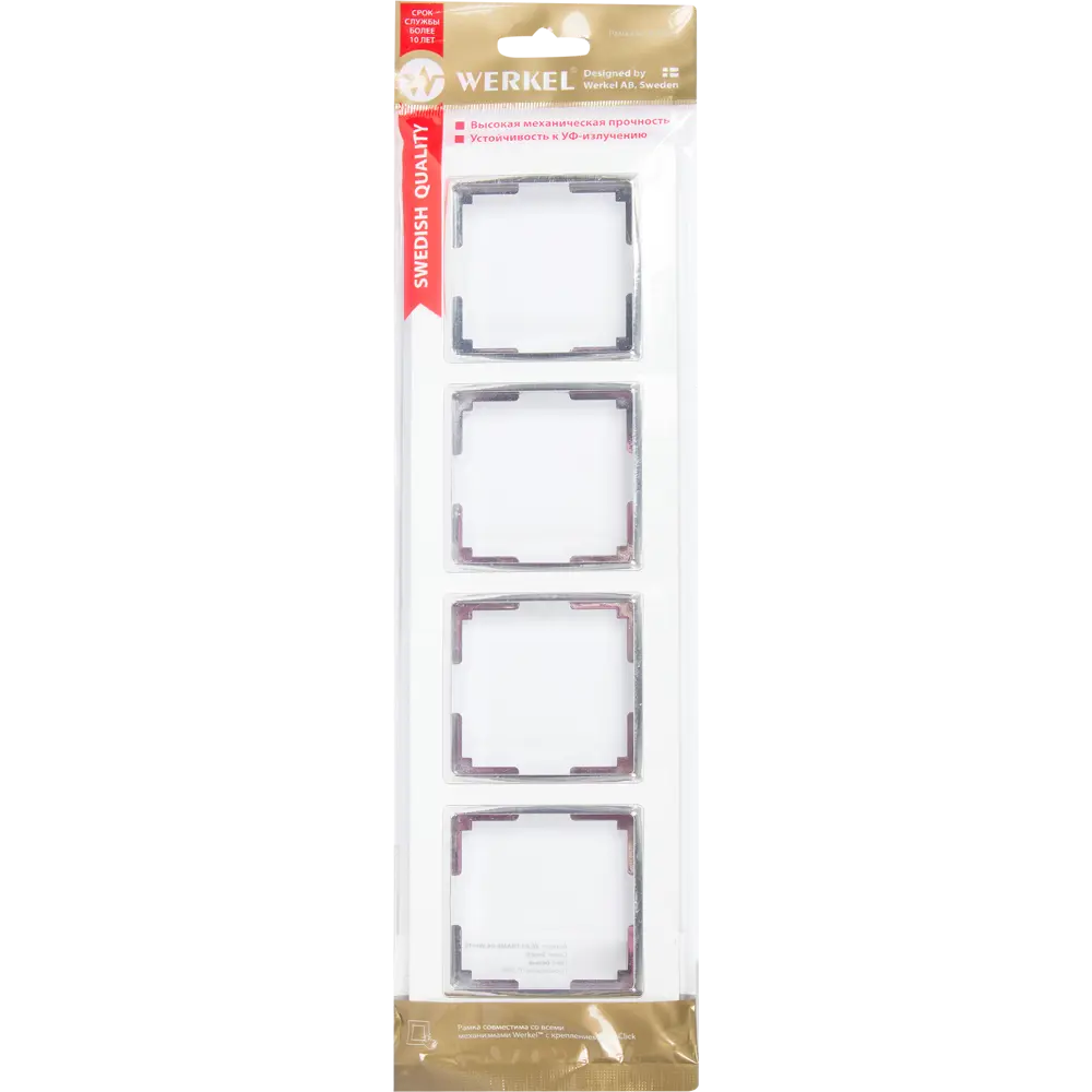 Рамка Werkel Snabb для 4 розеток - белая классика 82125367 STLM-0019696 - Вид №3
