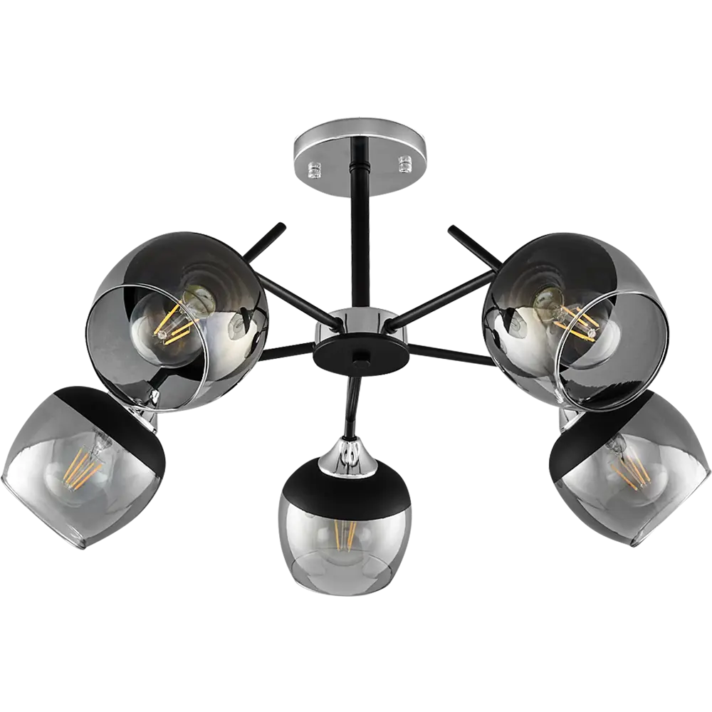 Люстра De Markt «Альфа» — неоклассический подвесной светильник с дымчатым стеклом 82809660 STLM-0036420 - Вид №2