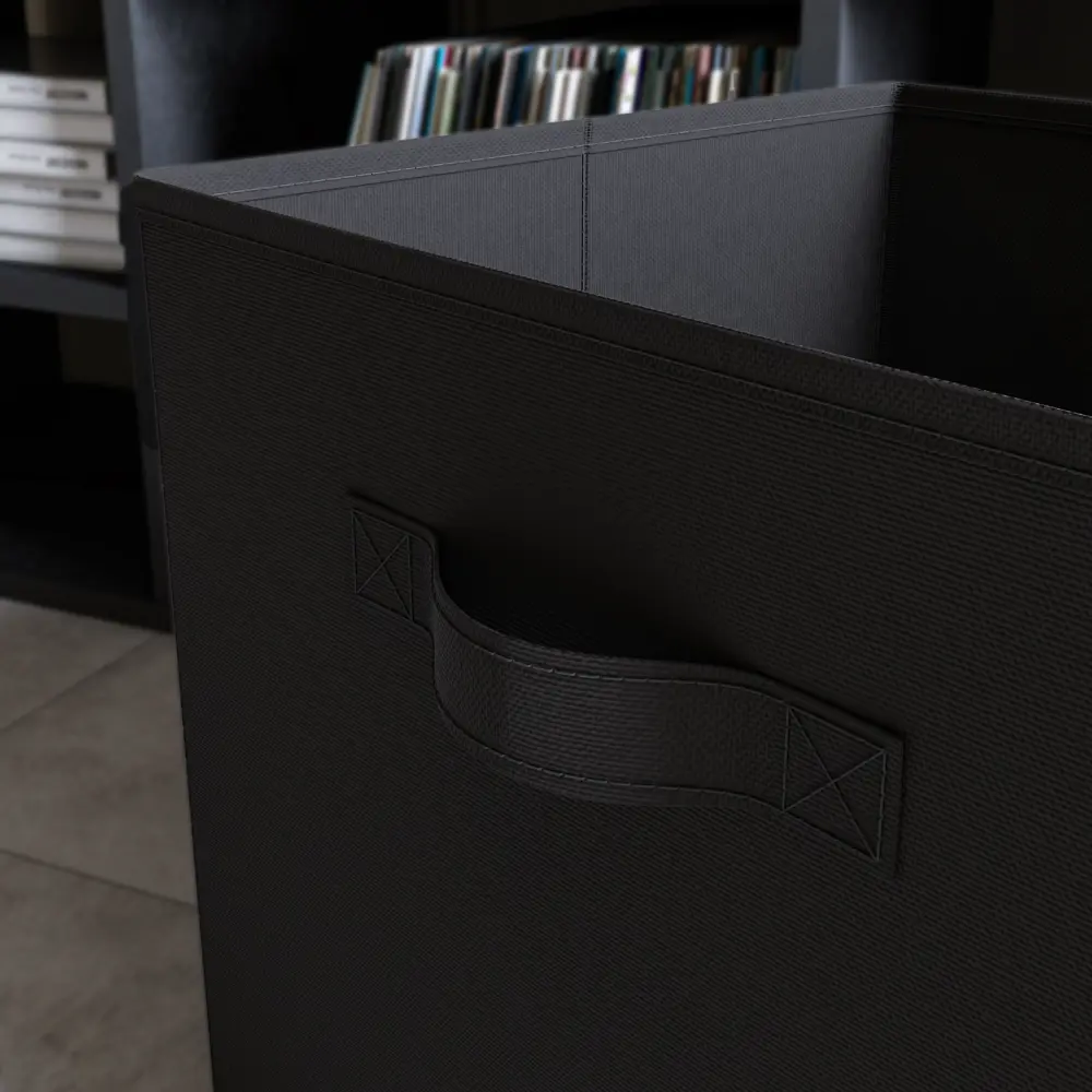 Короб-органайзер KONSENSA 31x31x31 см полиэстер цвет чёрный Kub STLM-2151668 - Вид №4