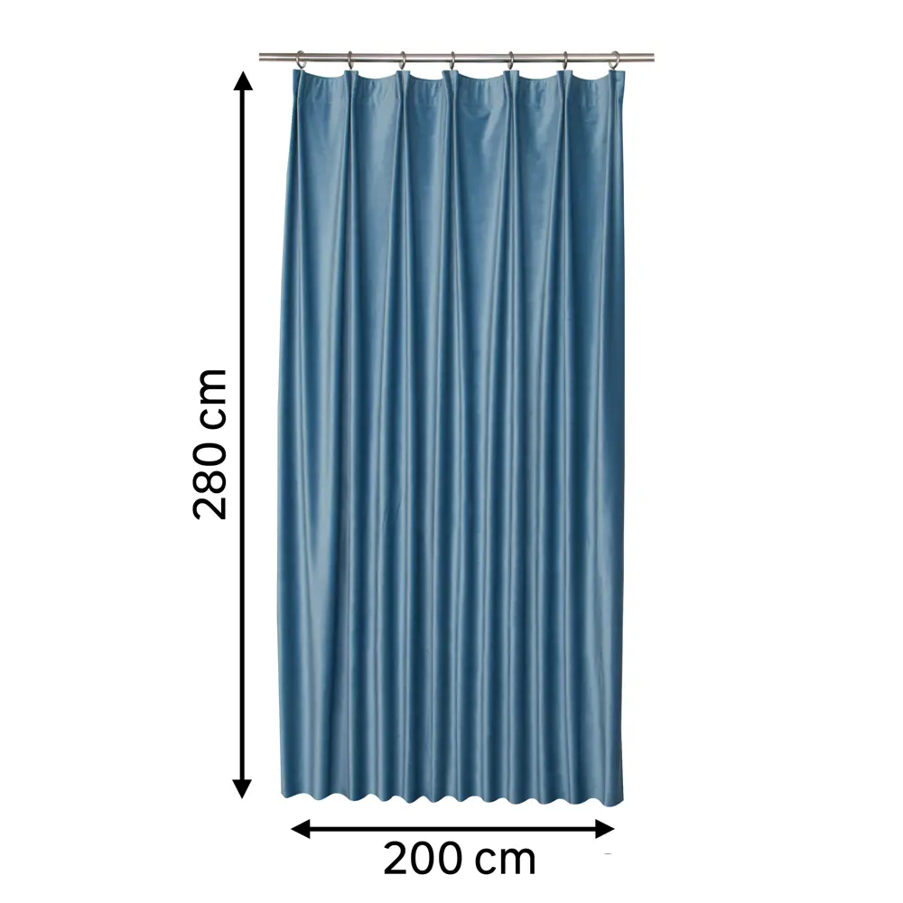 Штора на ленте Inspire Nelli 200x280 см цвет голубой 86255231 STLM-2130656  - Вид №2