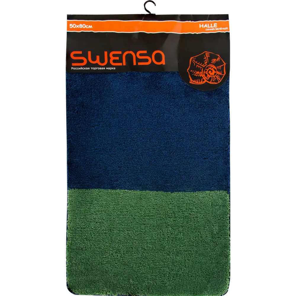 Коврик для ванной комнаты Halle 50x80 см цвет синий/зелёный SWENSA BSM STLM-2061272 - Вид №2