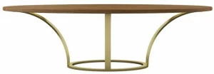 ZALABA Design Овальный обеденный стол из стали и дерева Ola