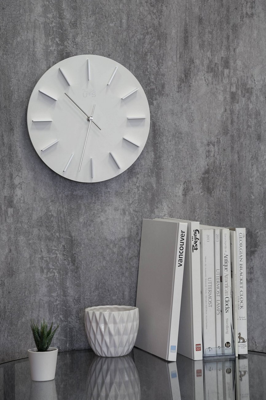 Часы настенные белые Tomas Stern 4033W TOMAS STERN ДИЗАЙНЕРСКИЕ 00-3872703 Белый  - Вид №1