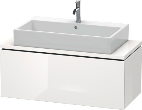 LC580402222 Тумбочка для компактной консоли L-Cube #LC5804 1020 x 477 мм Белый глянцевый декор Duravit - Вид №2