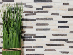 Отделка из белого мрамора и черного мрамора