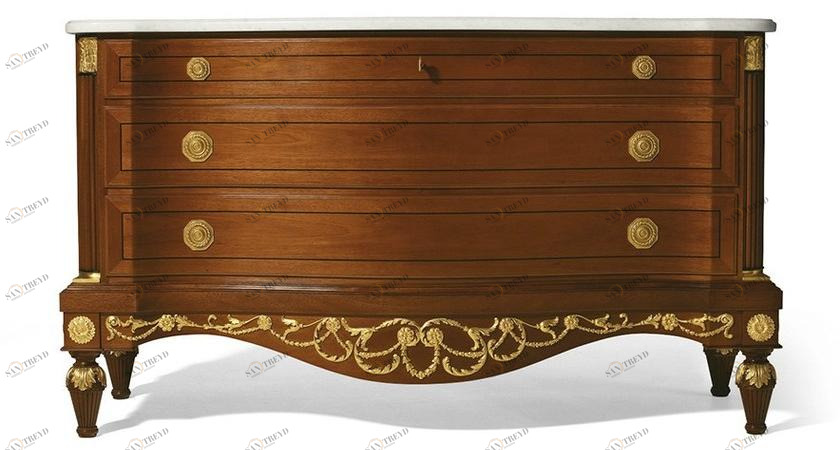 OAK Комод из красного дерева с мраморной столешницей Galleria sun-id-1440734