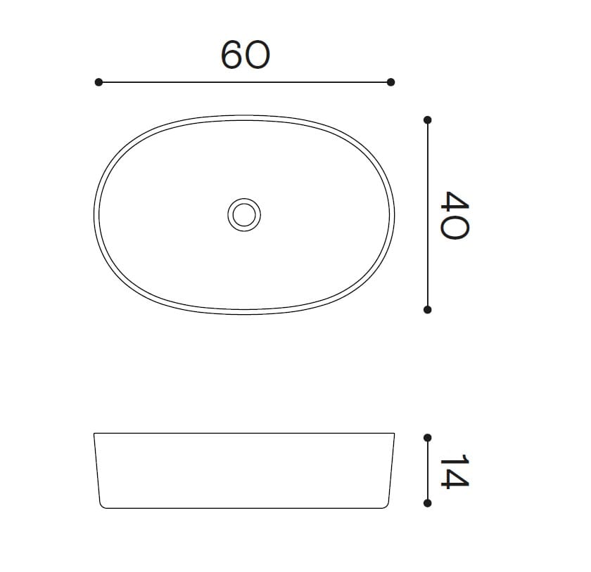 Умывальник с овальной столешницей из Livingtec® Ex.T плато ARCH-00010327 - Вид №3