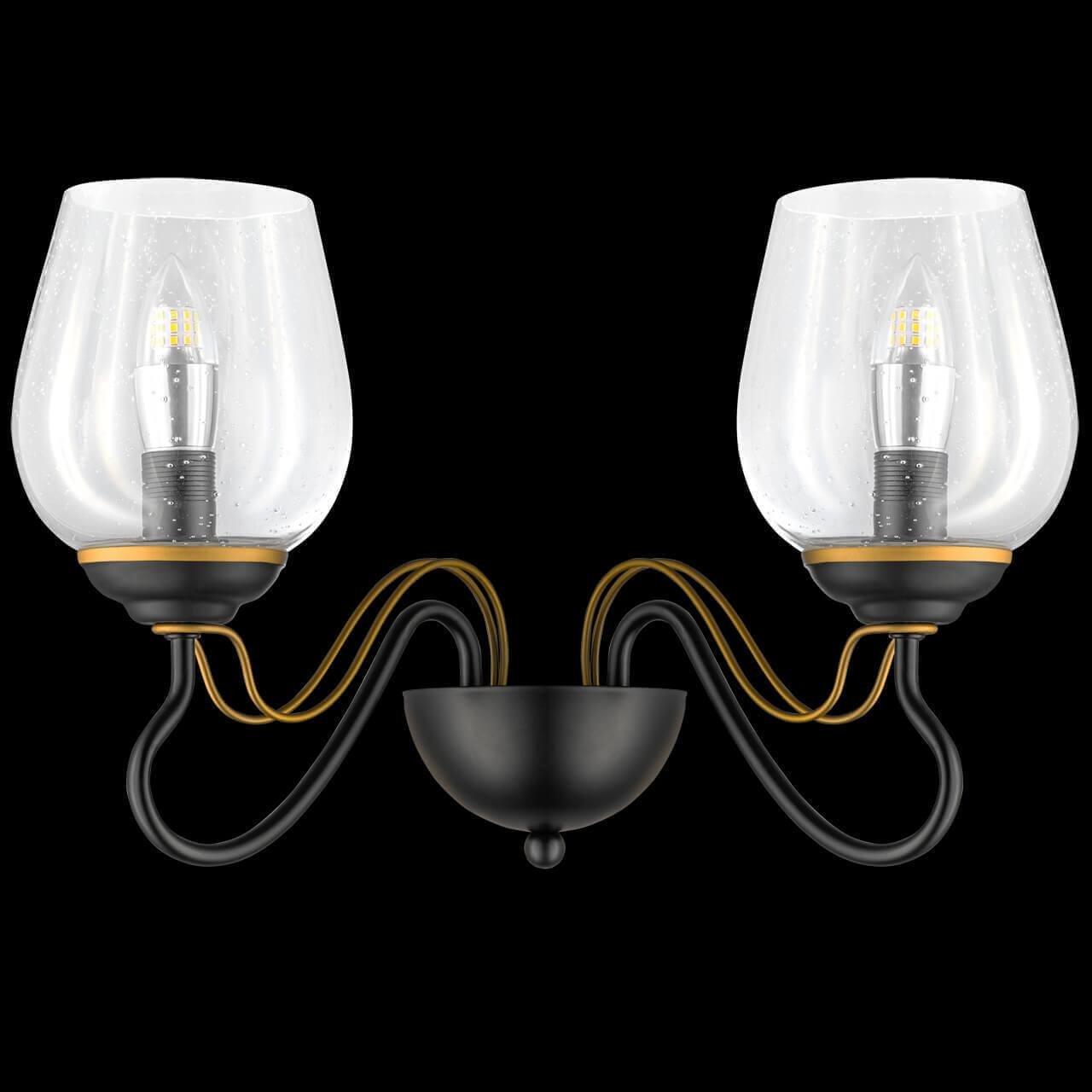 Бра со стеклянными плафонами на 2 лампы черное Bolla 734627 LIGHTSTAR BOLLA 00-3931433 Прозрачный;черный - Вид №2