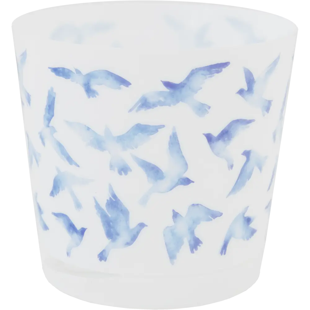 Горшок цветочный Ingreen Easy Grow ø12 h11 см v0.75 л пластик белый/синий Фиджи декор STLM-2165342