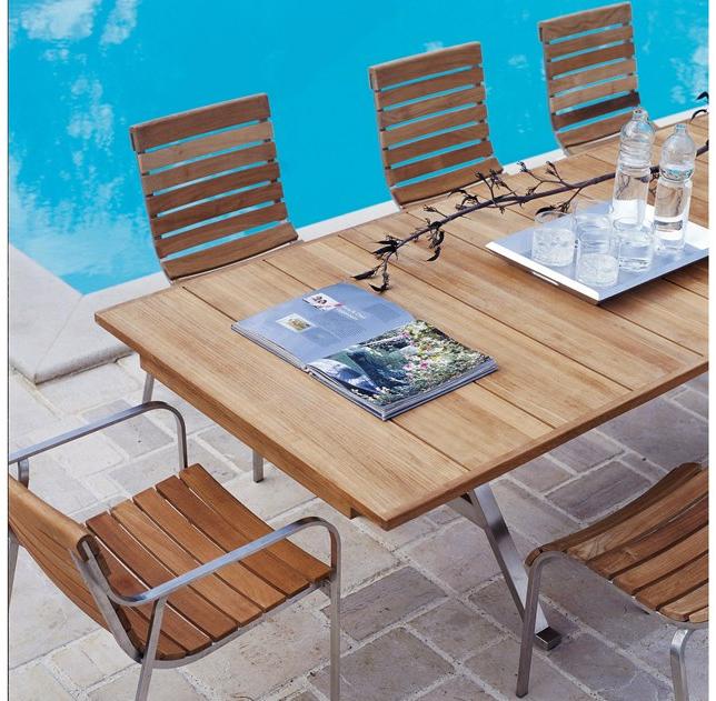 Unopiù Раздвижной прямоугольный стол из тика Equinox Taeqal - Вид №1