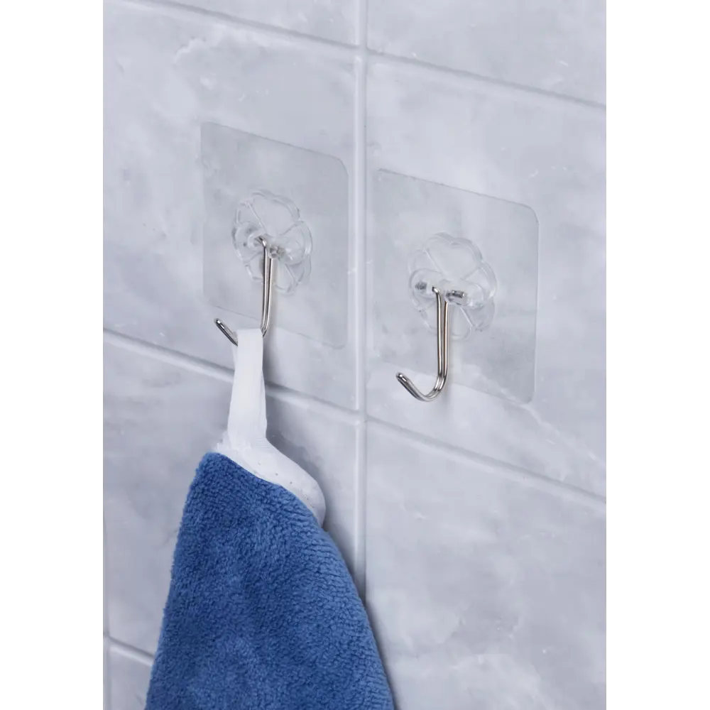 Самоклеящийся крючок KONSENSA 5x5 см прозрачный 2 шт STLM-2092073 - Вид №5