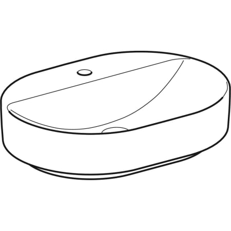 500.776.01.2 Накладная раковина Geberit VariForm эллиптической формы, с полкой для отверстия под смеситель Geberit  - Вид №10