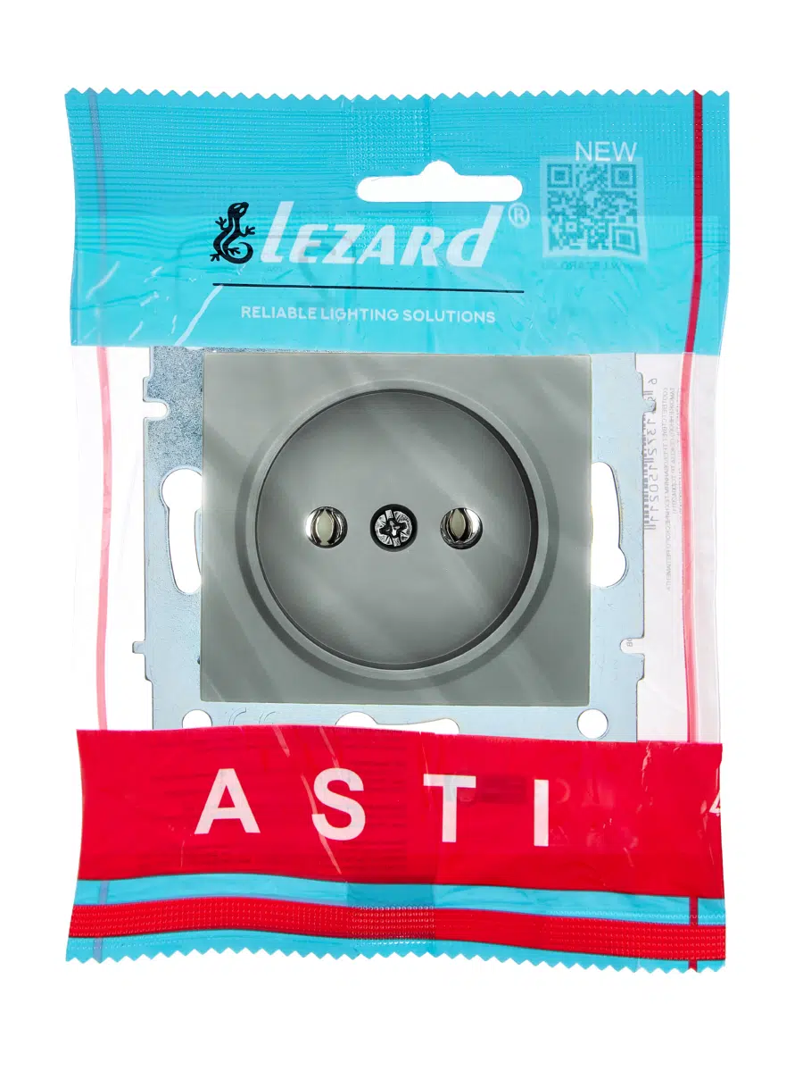 ASTI Розетка б/з керам. ПБТ цв. платина механизм LEZARD 7081-3588-121B - Вид №3