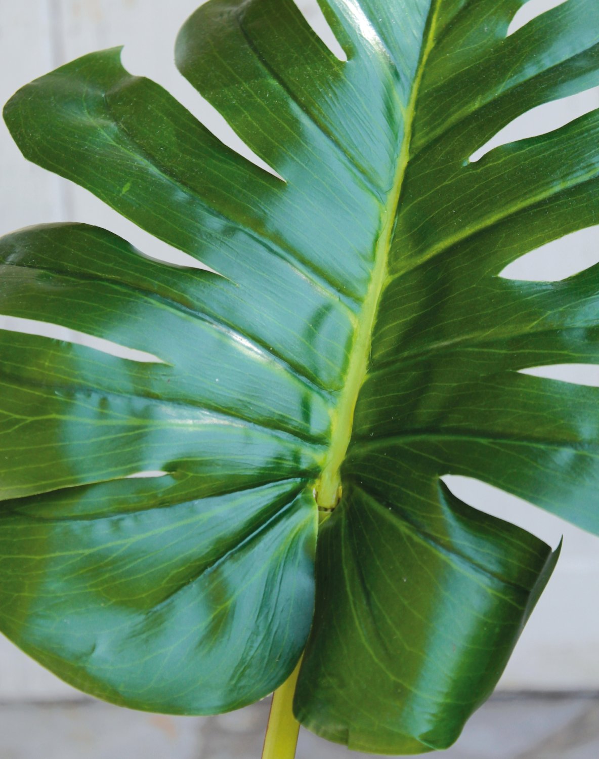 5283 883 a2 Пластиковый лист монстера, 93 см (лист 36 см), зеленый H-andreas  - Вид №2