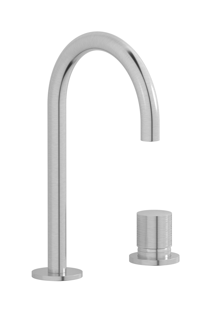 Смеситель для раковины на 2 отверстия WE ARE IB vn392cc Brushed Nickel Vinile