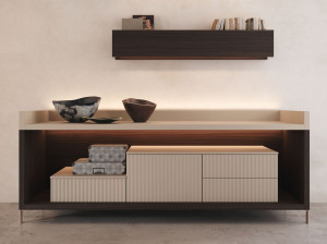 Мебель для прихожей в меламинированном стиле с зеркалом