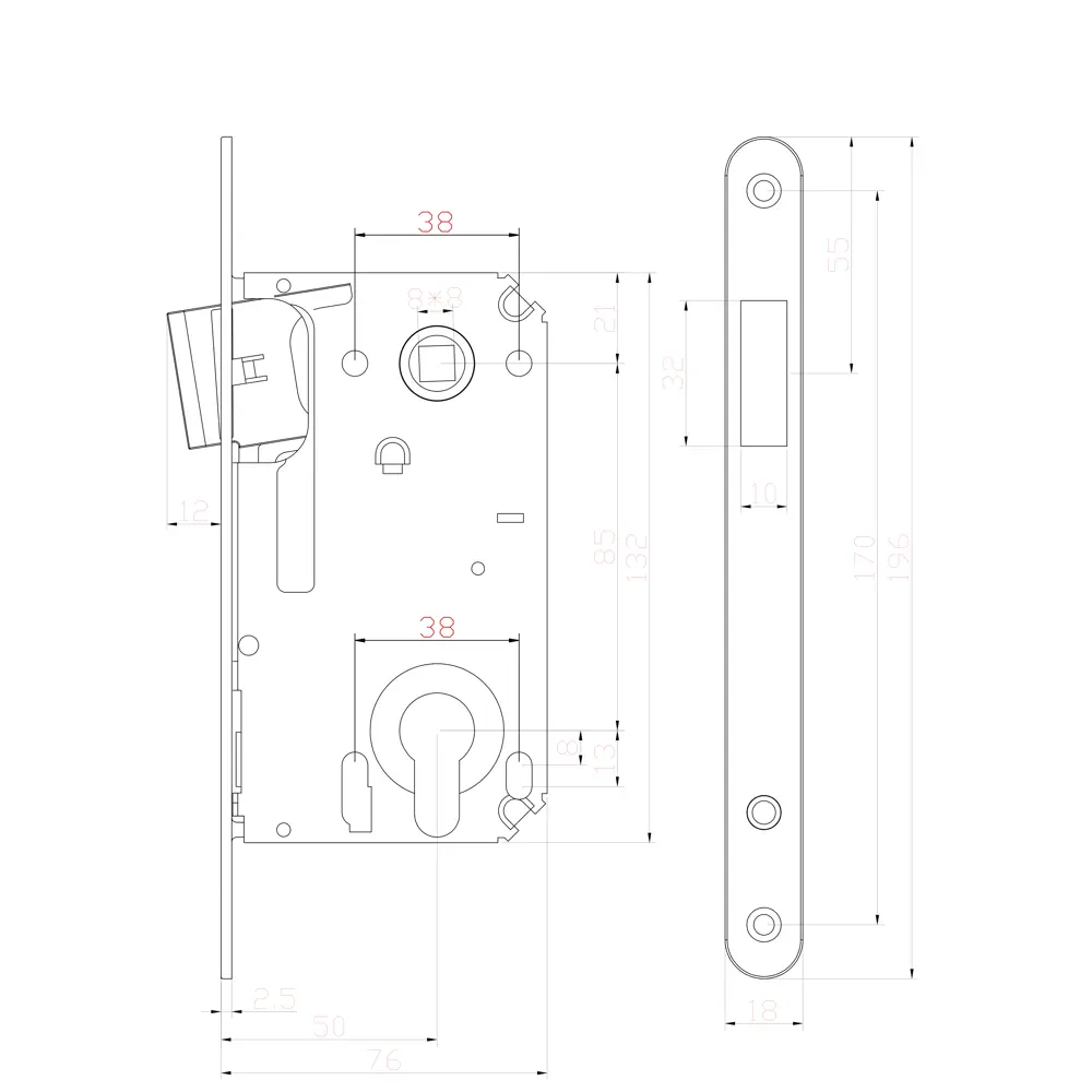Магнитная защёлка EDSON EDS-50-85 с ключом в бронзовом исполнении 18743814 STLM-0012383 - Вид №4