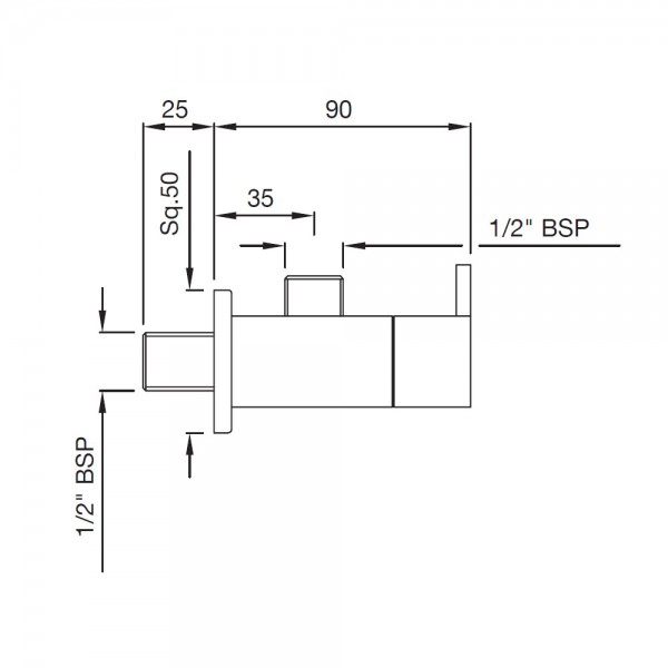 LEB-BCH-45053 Угловой кран Artize Le Blanc Черный хром  - Вид №1