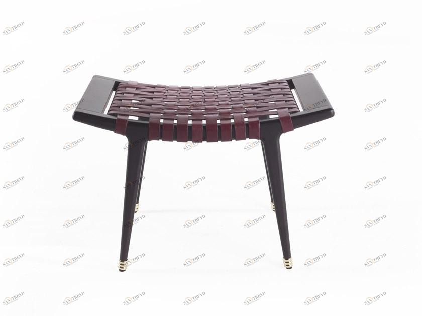 ETRO Home Interiors Табурет из кожи и дерева Dinka E.din.133.a