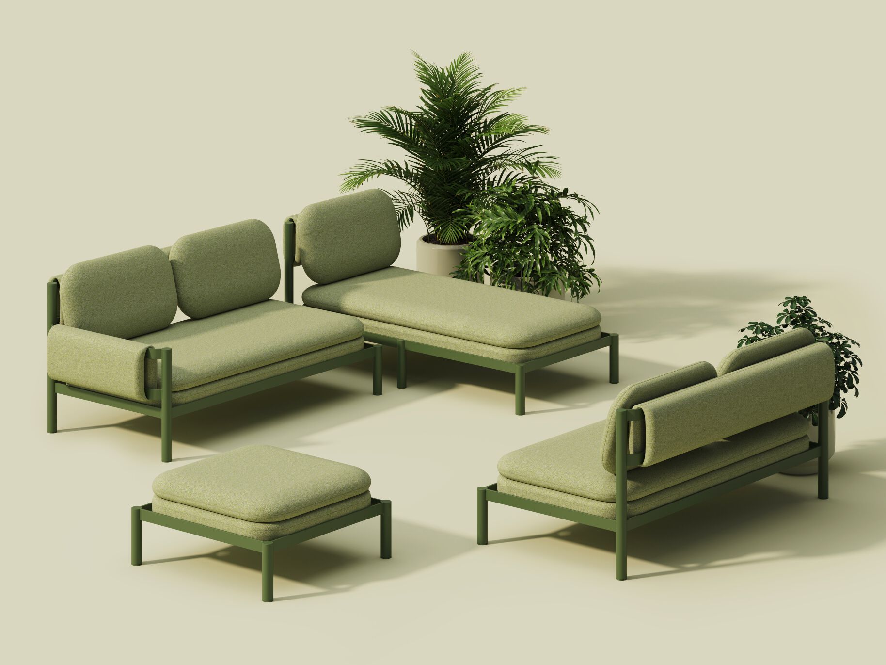 Алюминиевая квадратная Садовая подставка для ног Joyf Tropic ARCH-00025247 - Вид №3