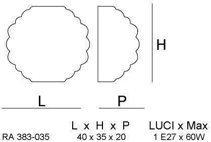 Siru Настенный светильник из муранского стекла Pouff Ra 383-035  - Вид №2