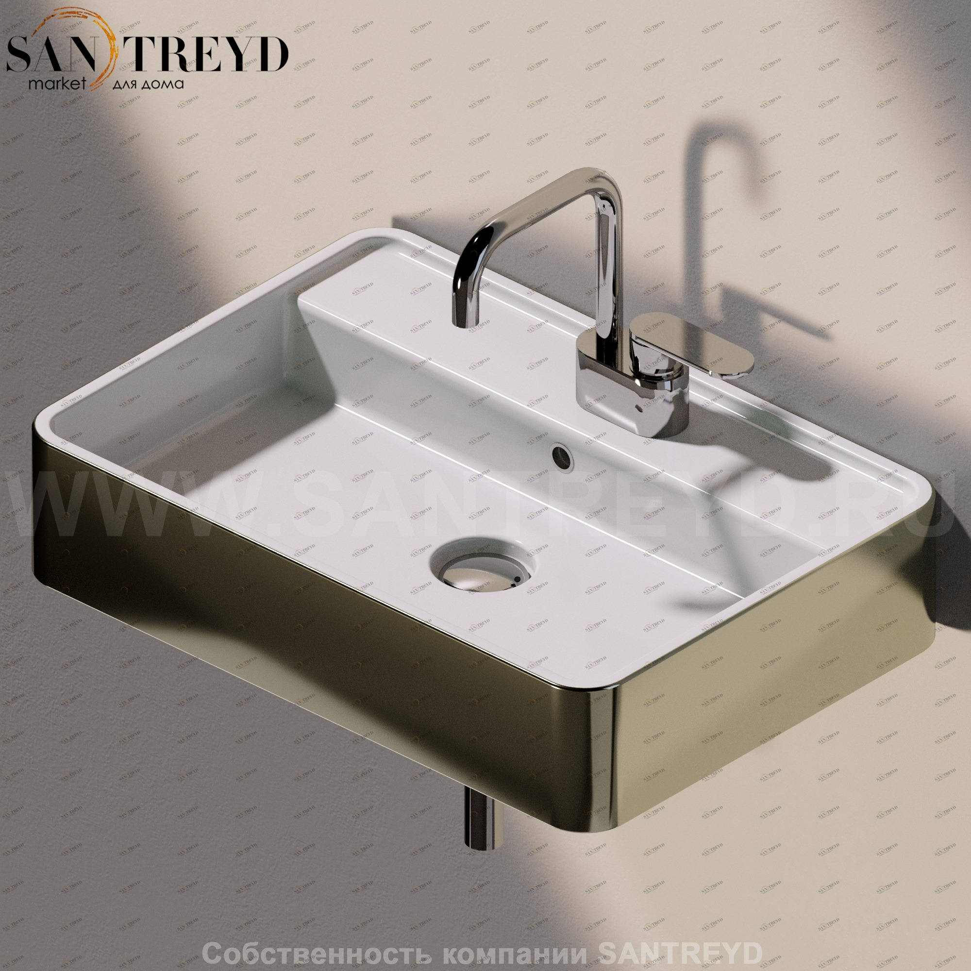 MW60SPLATINUM Накладная раковина на столешницу  прямоугольная Ceramica Flaminia Miniwash