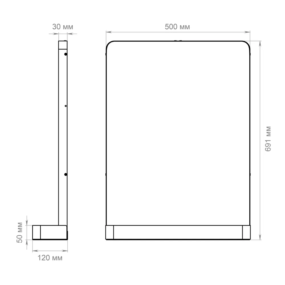 Зеркало для ванной KONSENSA Бруклин с полкой 50x70 см цвет белый STLM-2069104 - Вид №7