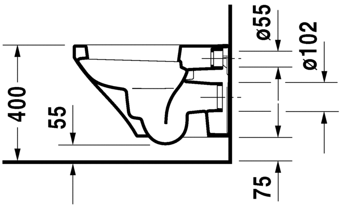 2552092000 Подвесной унитаз настенный Белый Duravit Durastyle Германия - Вид №4