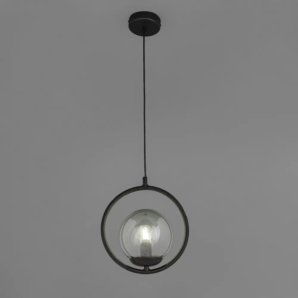 Подвесной светильник Vitaluce Тенор 1 лампа 3м² Е14 цвет черный матовый STLM-2069789 - Вид №1