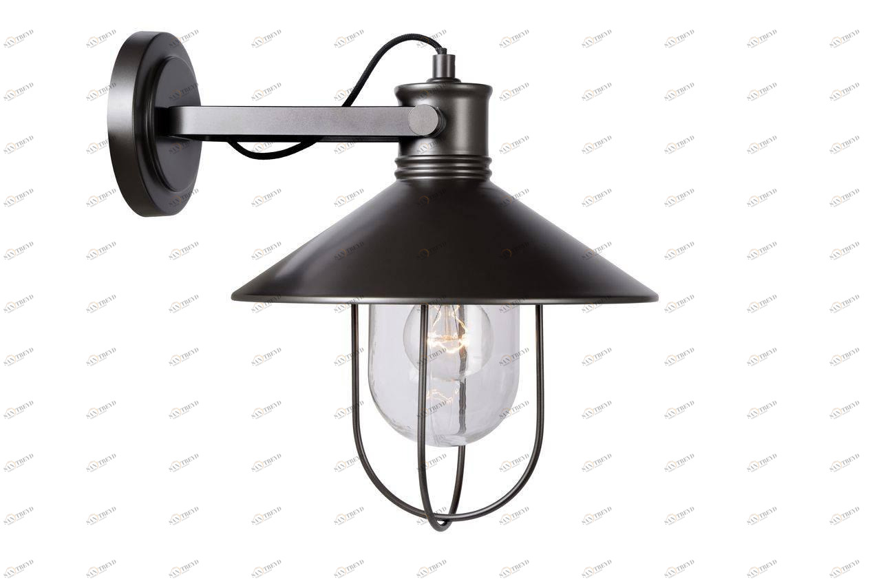 Бра Lucide Baarn 31290/01/15 LUCIDE ПОД СТАРИНУ, ФОНАРЬ 078438 Прозрачный;черный 